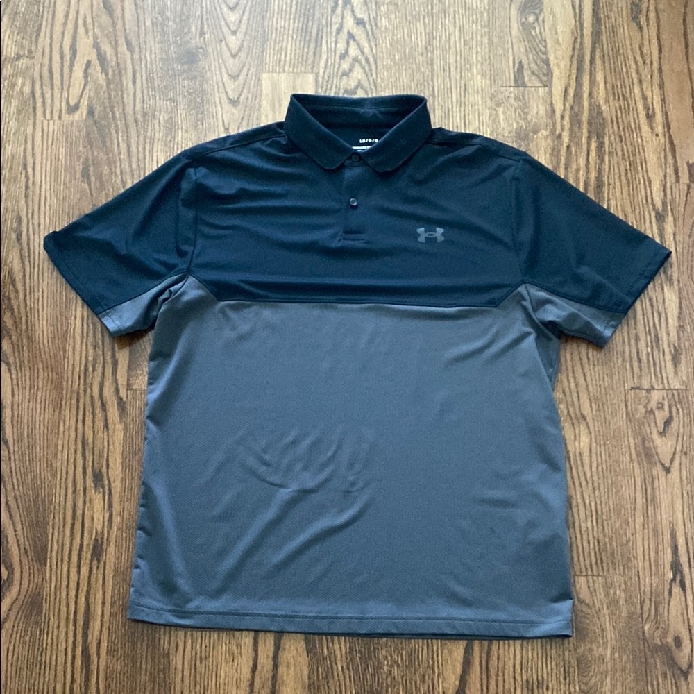 Under Armour Men's Black and Gray Polo Shirt